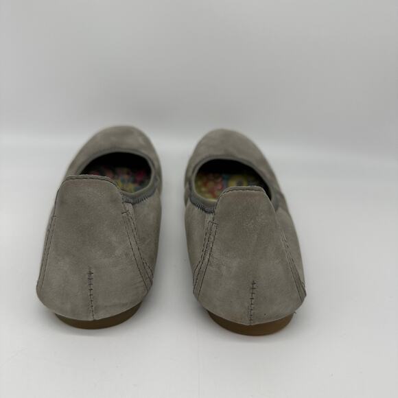 Born Julianne Distressed Gray Leather Slip-On Ballerina Flat Size 10 - Picture 12 of 15